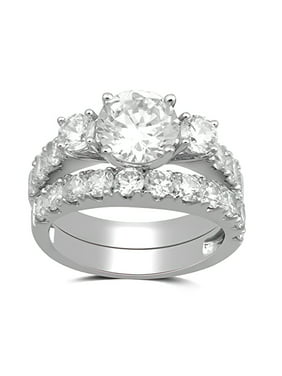 Jewels By Lux Cheryl M Sterling Silver CZ Fancy Ring 